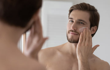 This image emphasizes the importance of moisturizing for healthy skin, highlighting a simple yet crucial part of skincare tips for men