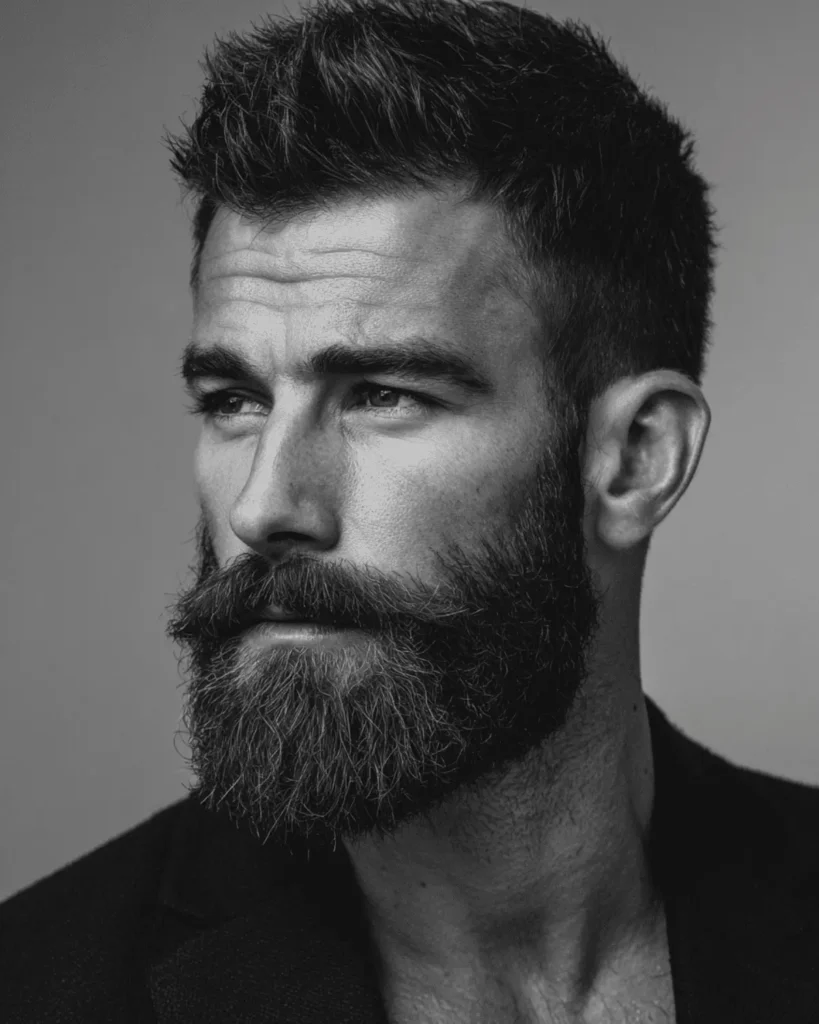 Medium Length Beard with Taper