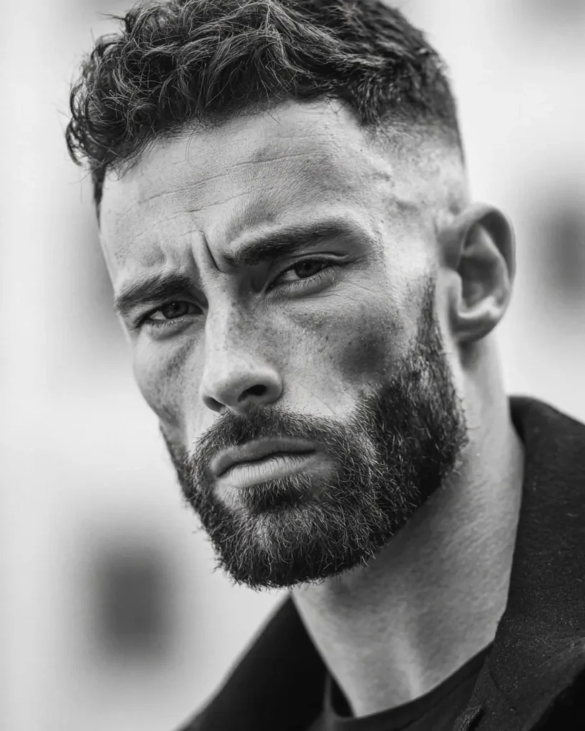 Short Boxed Beard for men