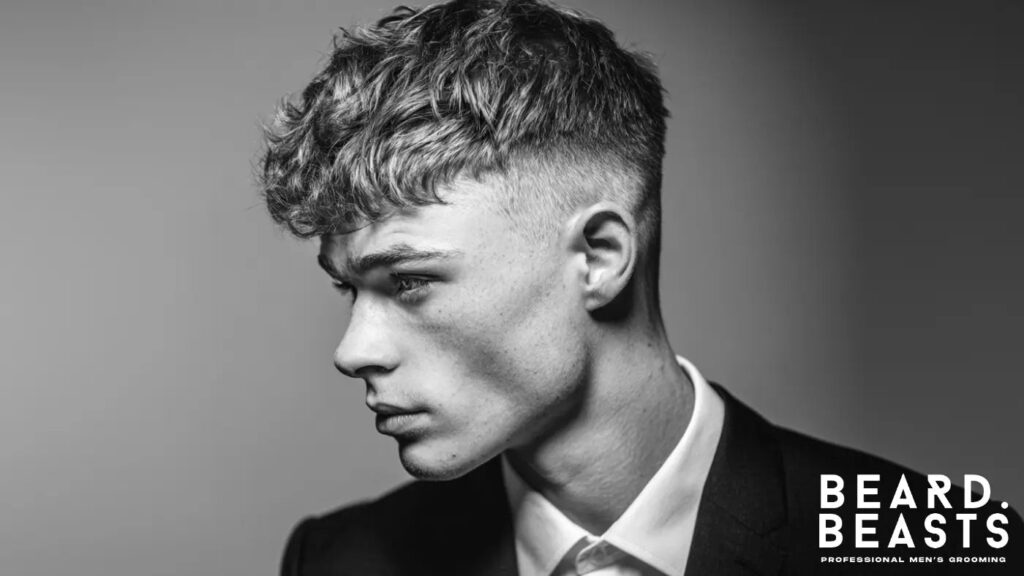 Young man with a clean, textured hairstyle in a suit — representing foundational grooming and beginner hair care tips for men.