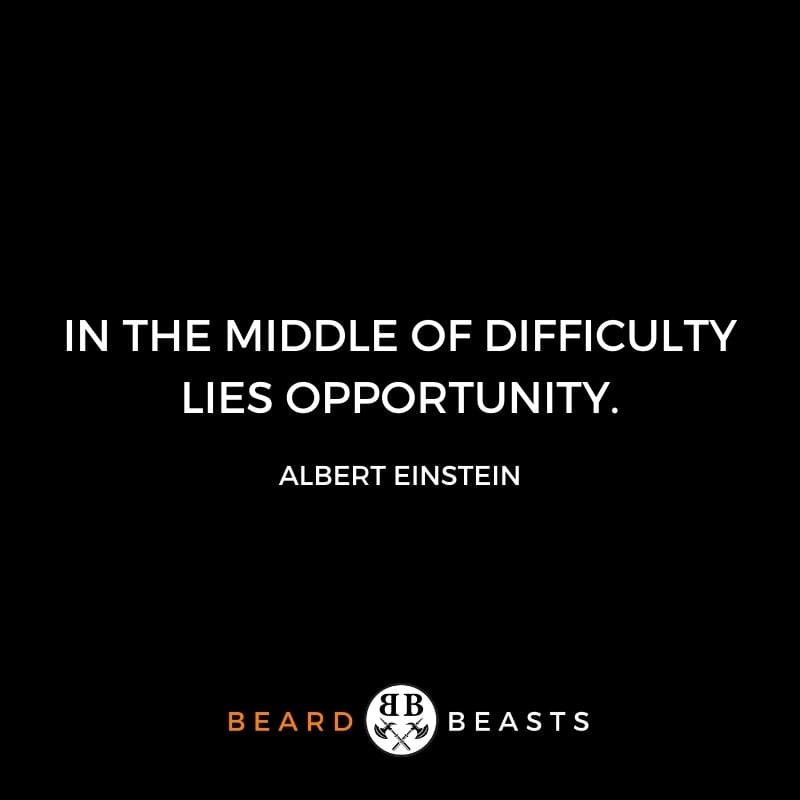 In the middle of difficulty lies opportunity.