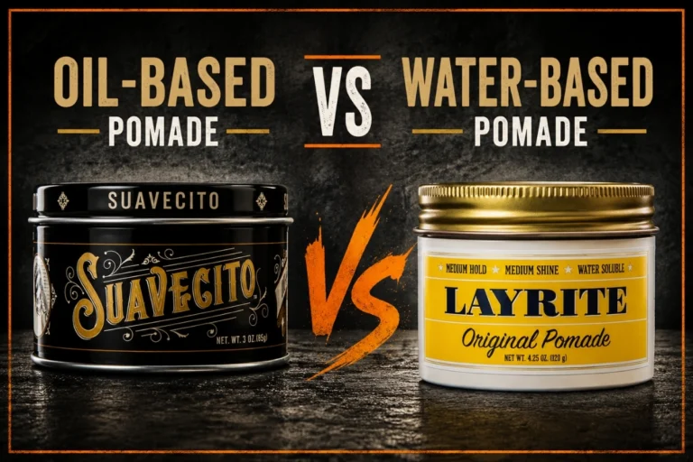 Oil-based vs water-based pomade comparison featured image