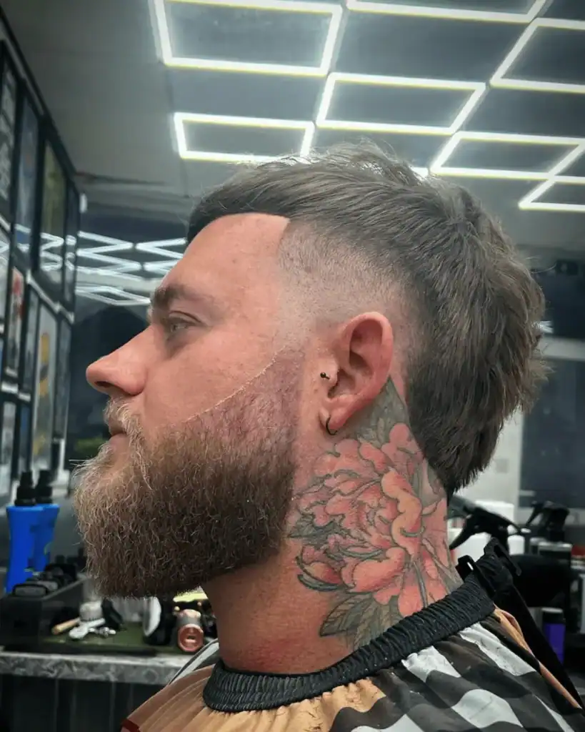 Burst Fade With Full Beard