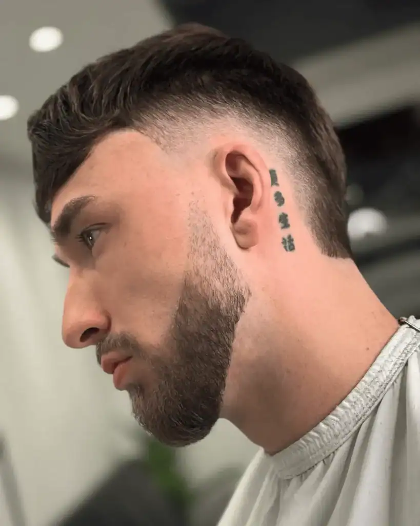 Burst Fade With Short Beard