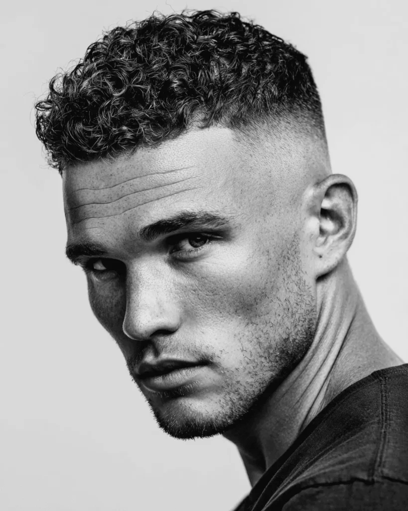 High Skin Fade Curly Hair
