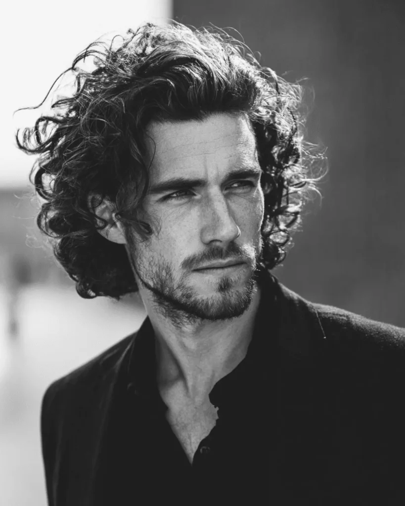 Long Brushed Back Curls