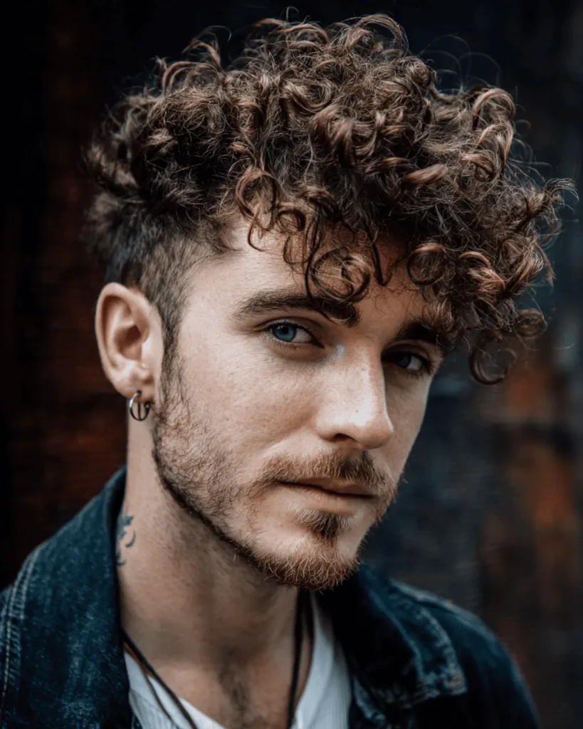 Messy Curly Hair Fade