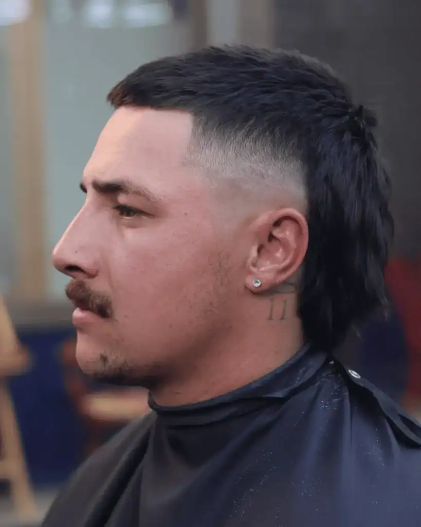 High fade mullet haircut for men