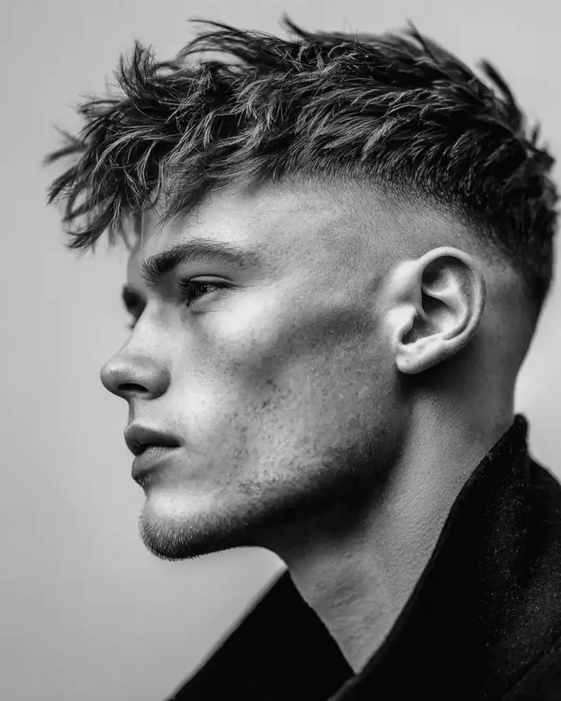 textured crop drop fade