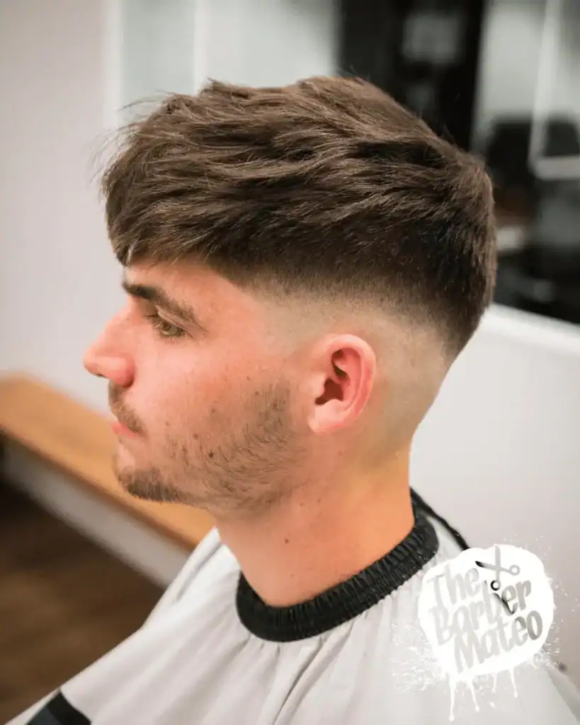 textured crop mid fade