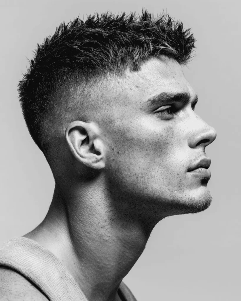 short textured spiky hair