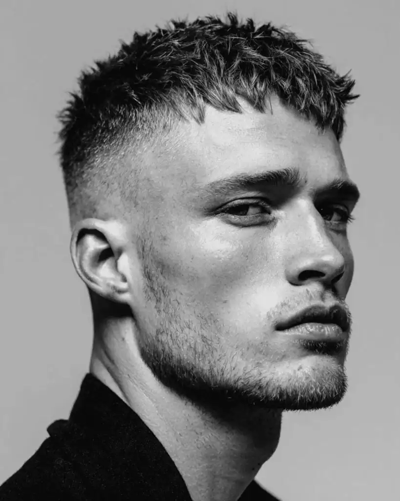 short textured crop haircut