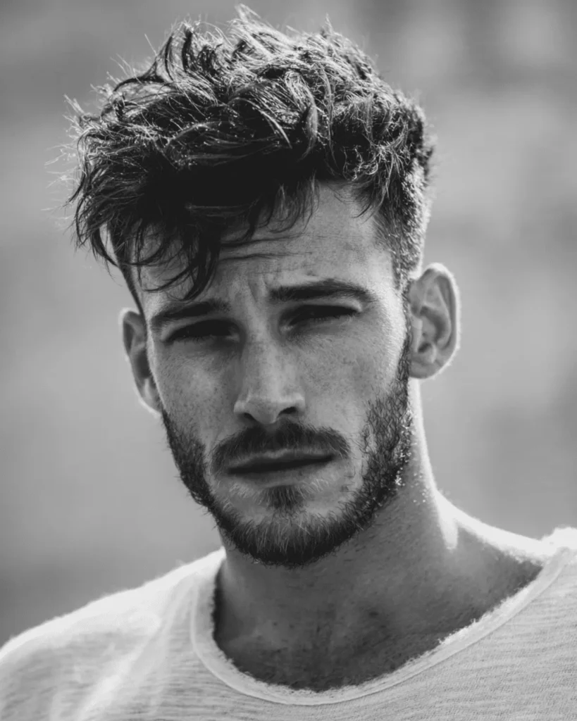 Messy Textured Top with Short Sides