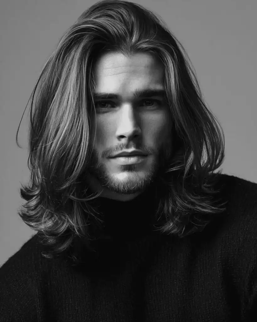 long flowing hairstyle