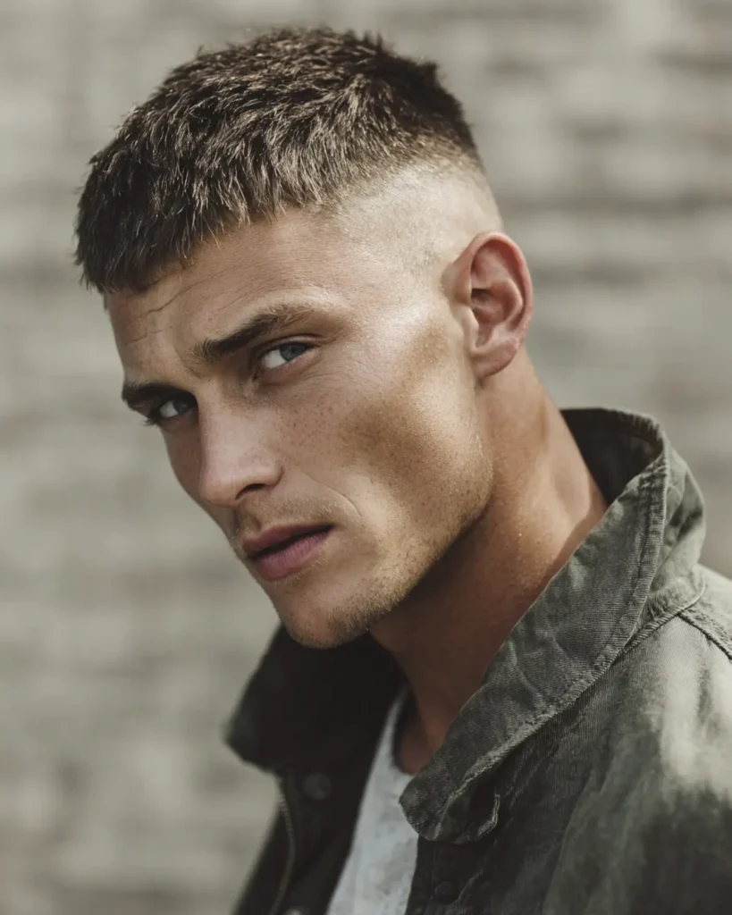 Military skin fade crop