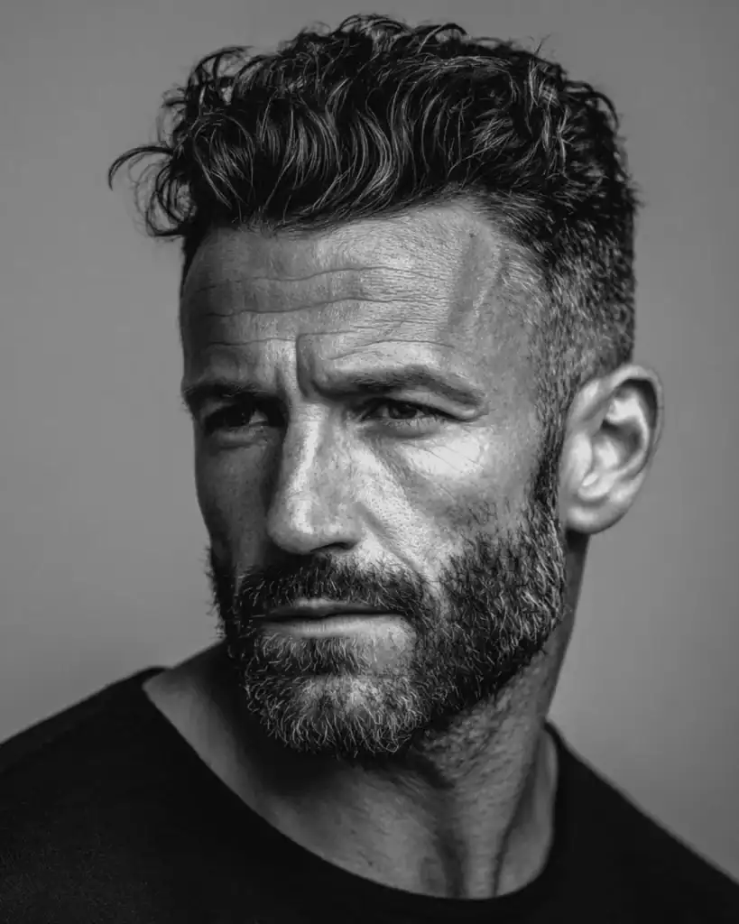 Short Boxed Beard with Short Haircut