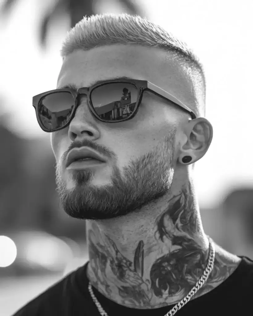 Short Boxed Beard with Tapered Sides