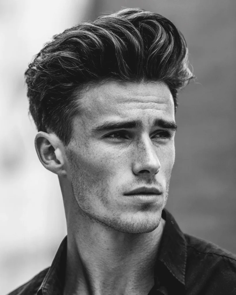 medium pompadour haircut