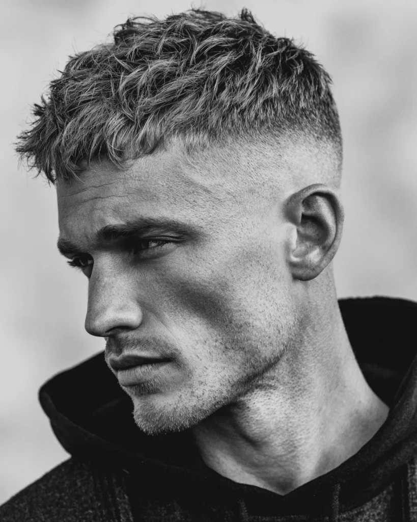 Textured crop haircut