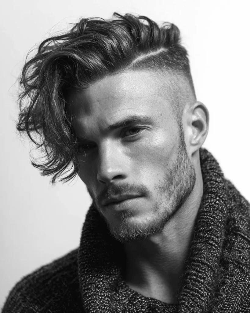 Long Comb Over with a Disconnected Undercut