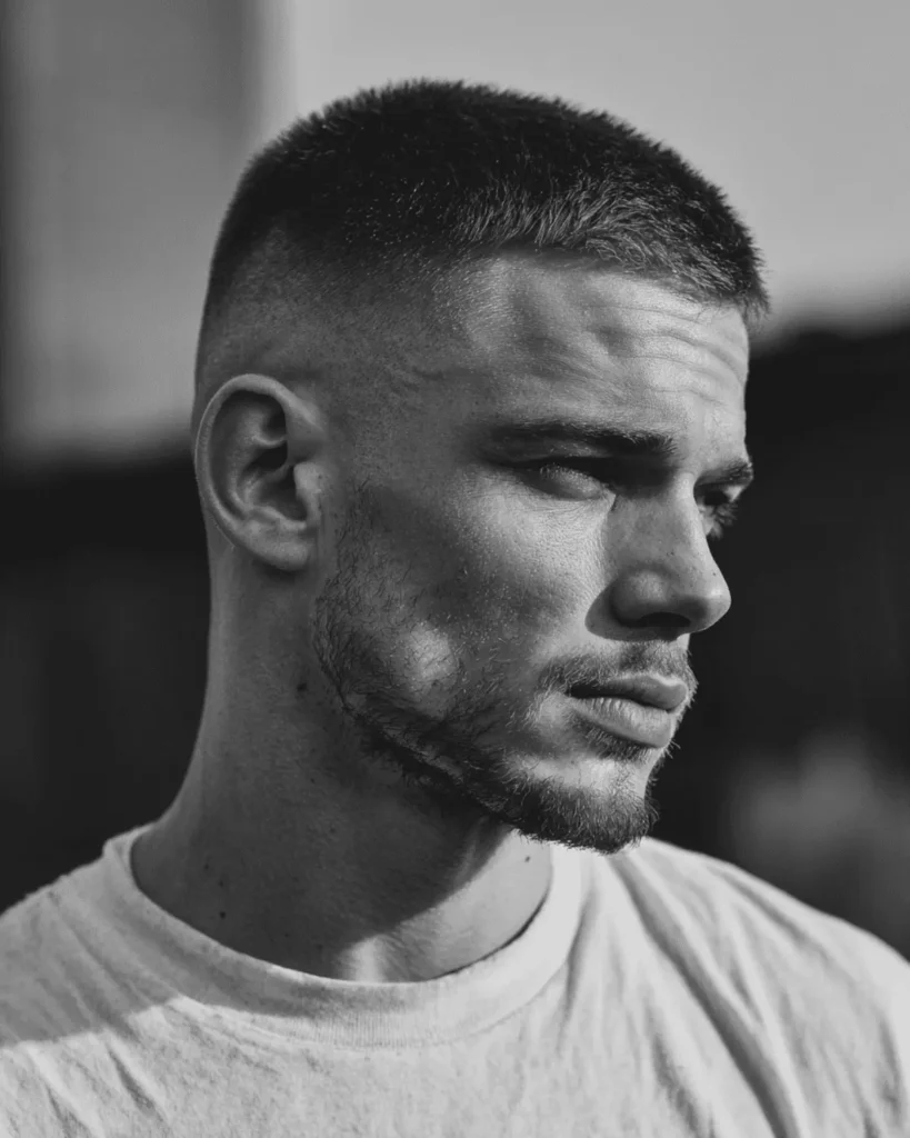 Crew Cut with High Skin Fade