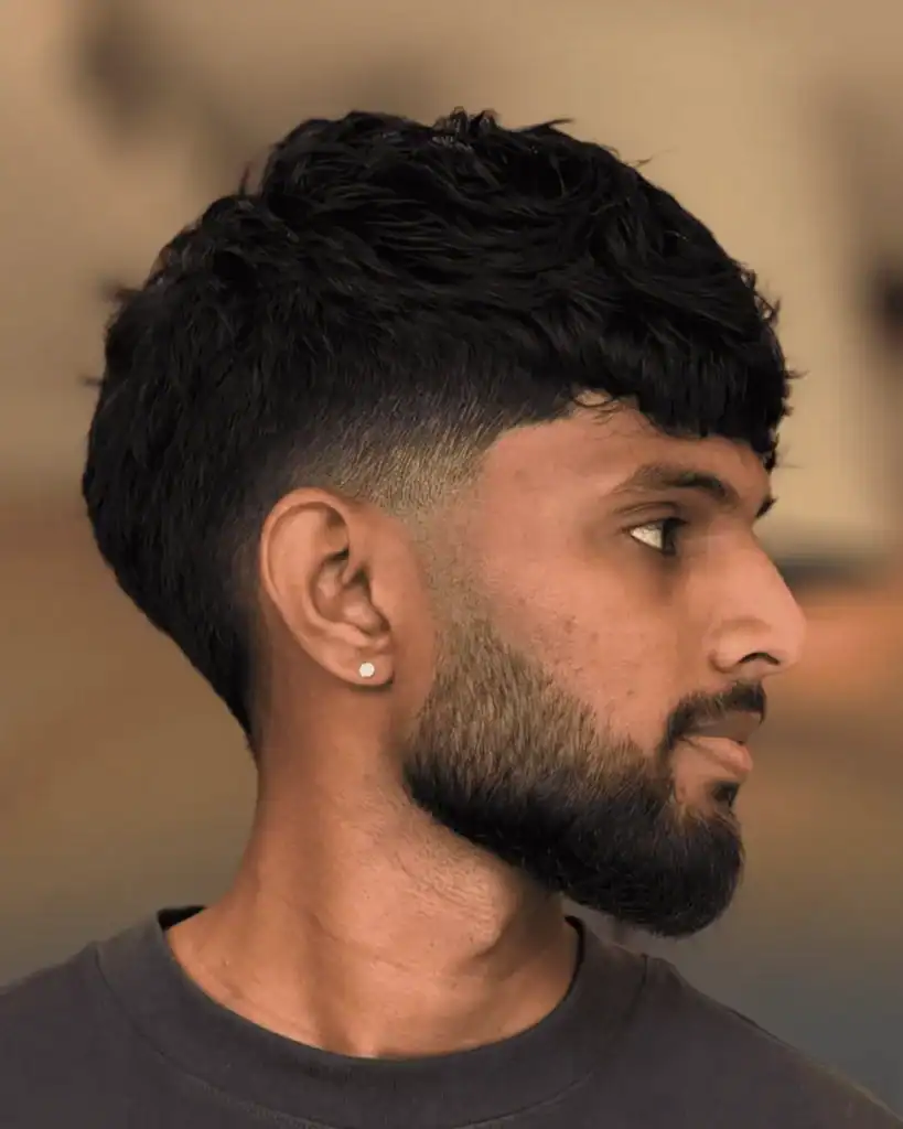 textured fringe low taper