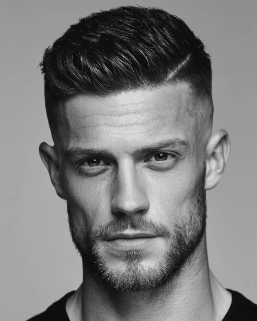 Side Part with High Skin Fade