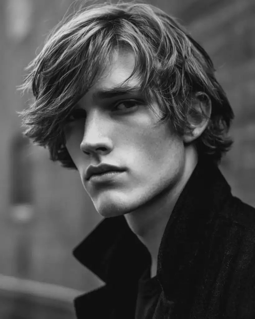 side swept fringe haircut for men
