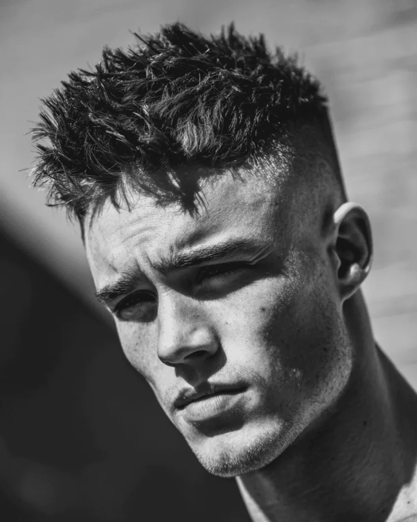 Spiky Top with High Skin Fade