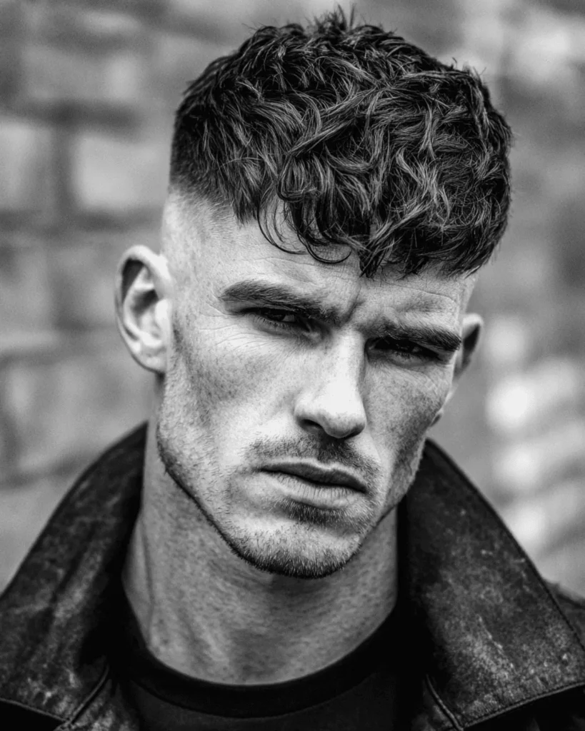 Wavy Top with High Skin Fade