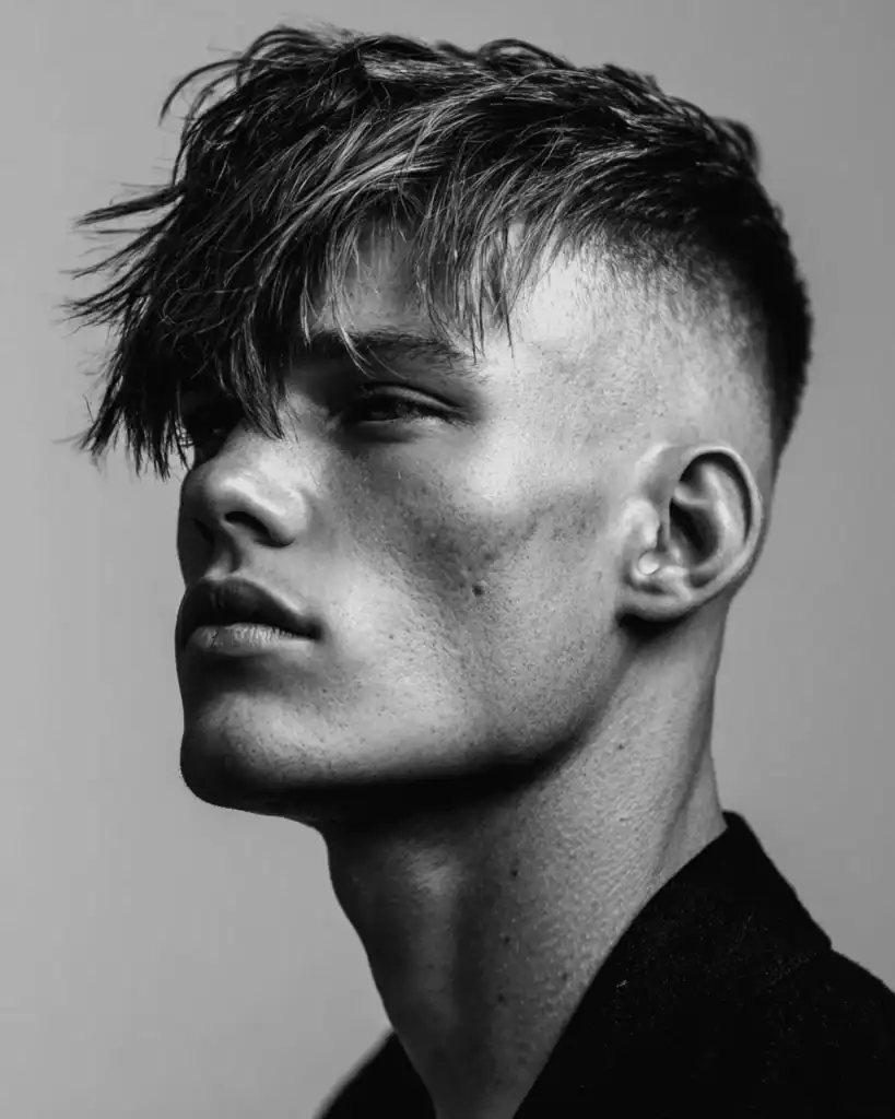 long fringe with a disconnected undercut