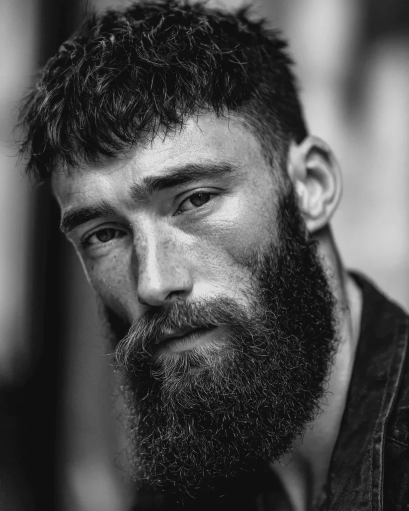 Short Textured Fringe with Beard