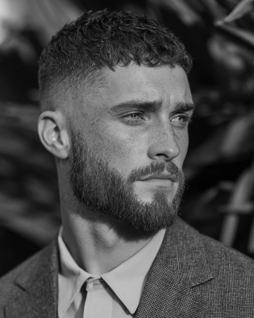 Well-dressed man with a tidy short beard showing how facial hair can influence first impressions