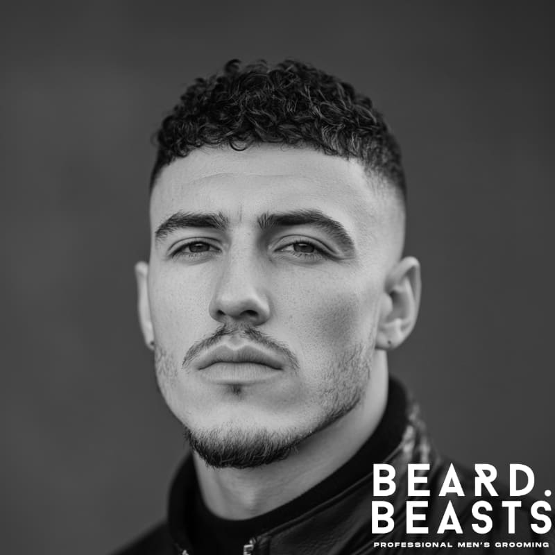 This image features a striking Curly High Top Fade haircut for men, showcasing voluminous curls on the top with a sharp, high fade on the sides and back. This trendy hairstyle emphasizes the natural texture of curly hair while maintaining a clean and edgy appearance. Ideal for men looking to combine classic and contemporary styles, the curly high top fade suits various face shapes and provides a fresh, modern look. This haircut is a popular choice for 2024, offering both style and ease of maintenance.