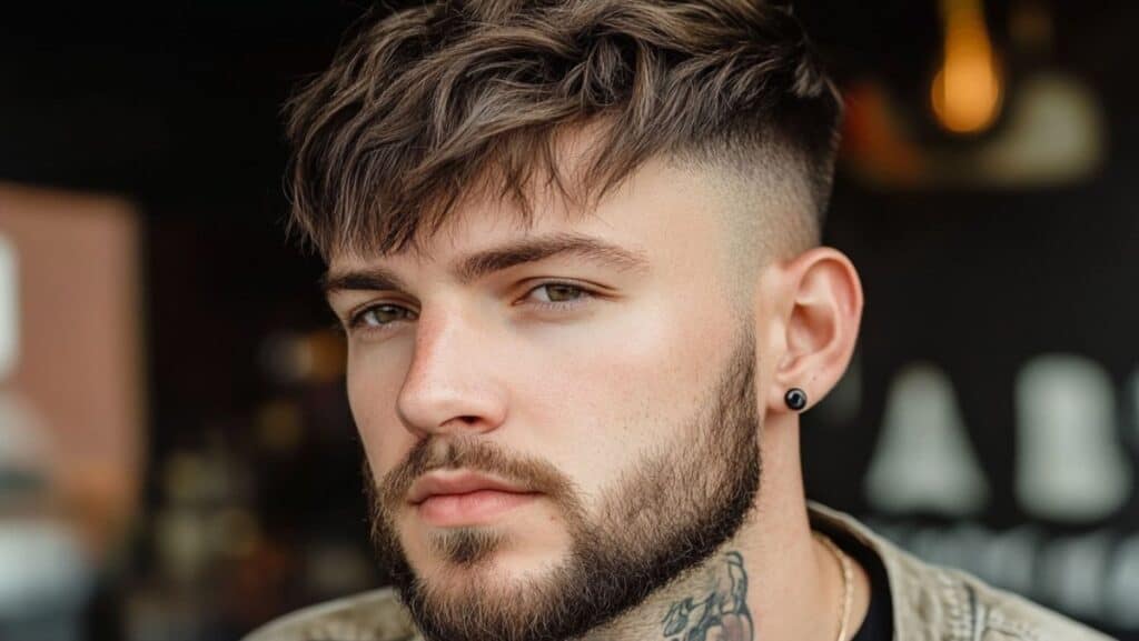 The Messy Fringe Mid Fade: Featured Style Guide