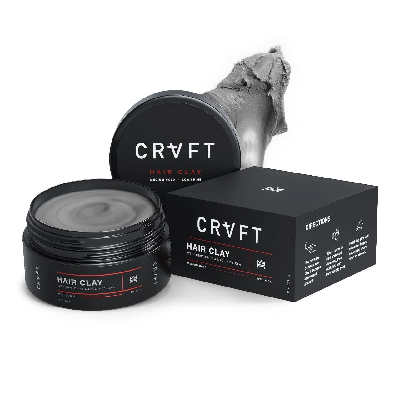 CRVFT Hair Clay – Medium Hold Zero Shine Matte Hair Clay for Men