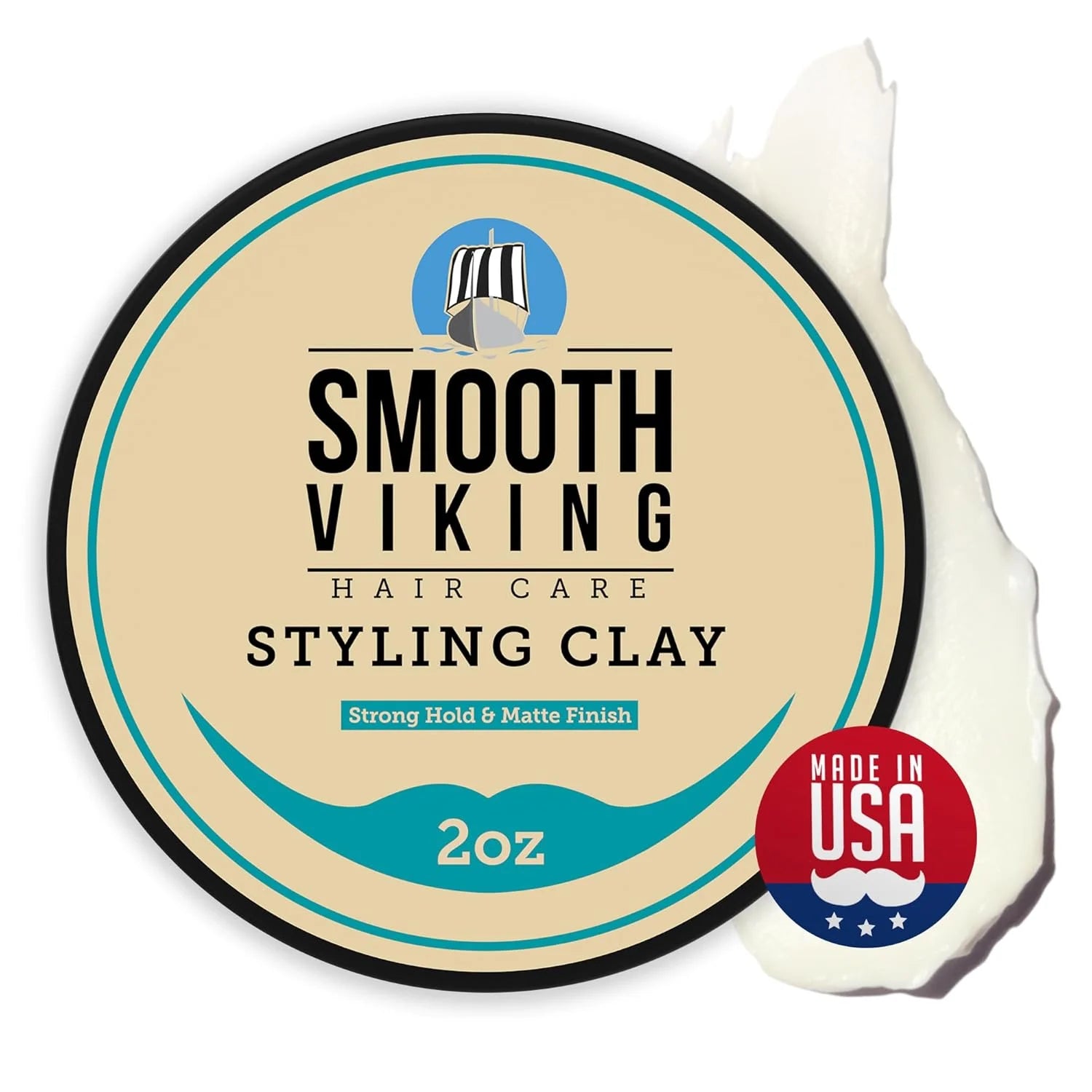 Smooth Viking Hair Clay for Men – Strong Hold Matte Finish with Natural Texture