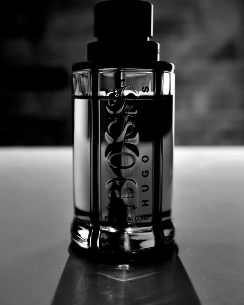 Men’s fragrance bottle representing choosing a familiar scent for an engagement proposal