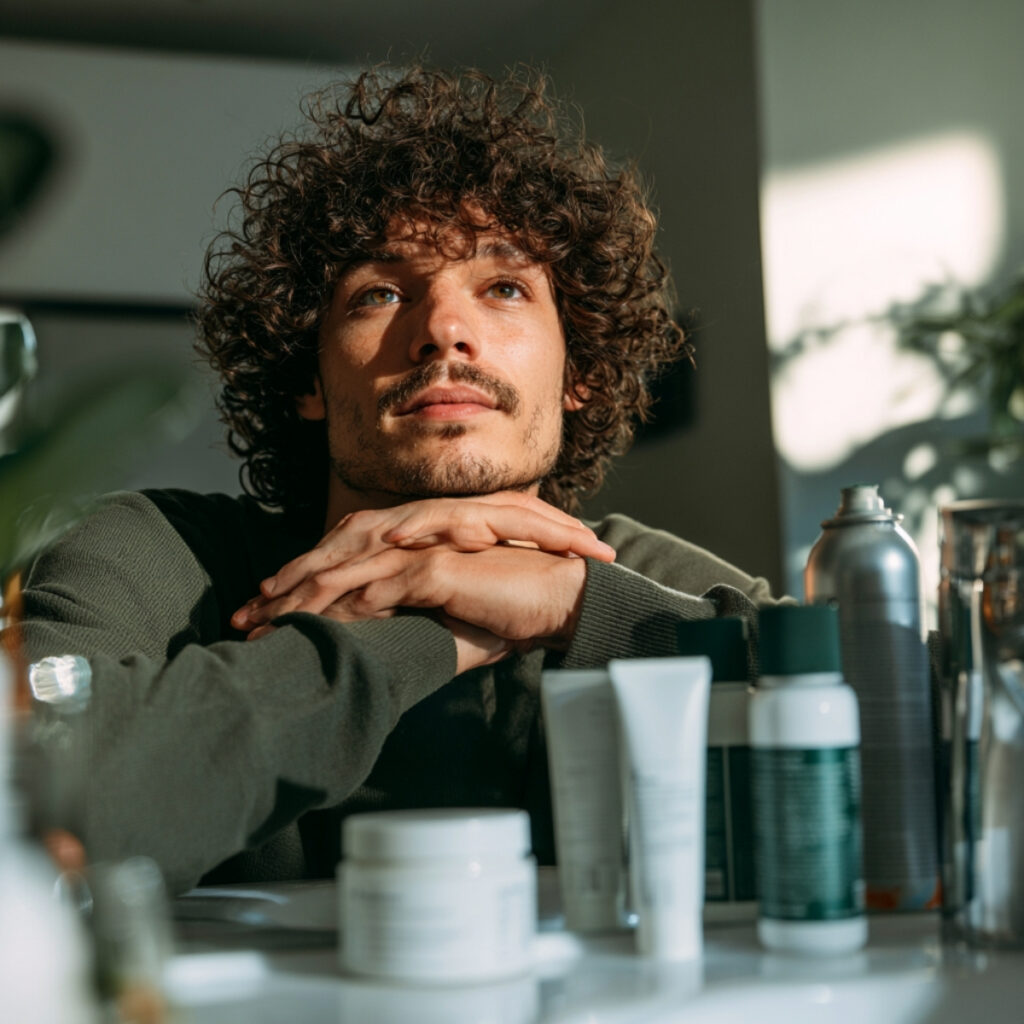 Curl cream, gel and mousse for styling curly hair