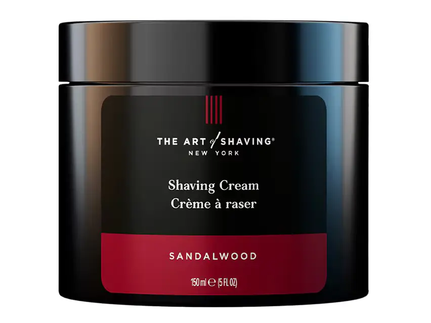 The Art of Shaving Sandalwood Shaving Cream in black 5 oz jar